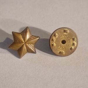 Girl Scouts Membership Star Pin Etched Gold Tone